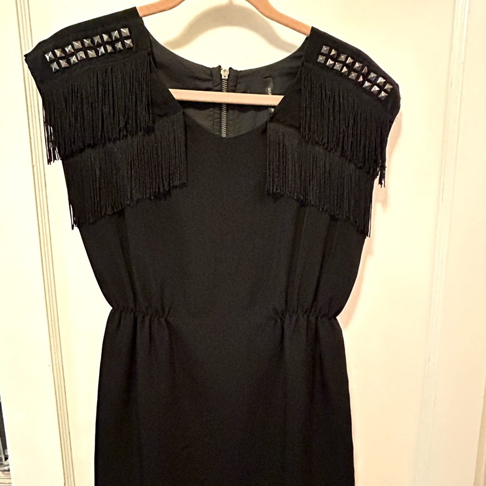 Black fringe dress